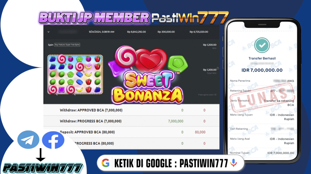 BUKTI PEMBAYARAN JP SLOT MEMBER PASTIWIN777 HARI INI!!!