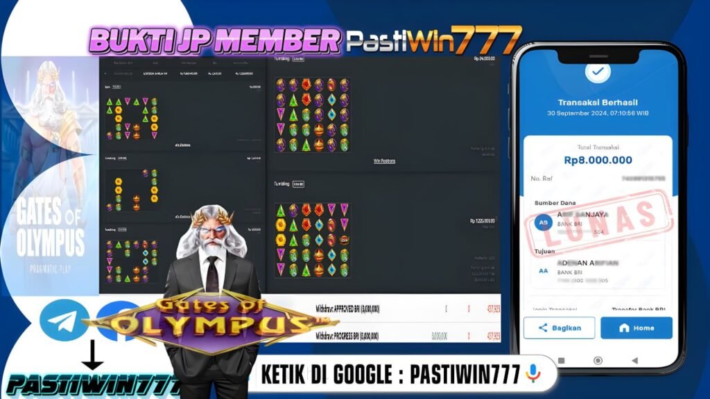 BUKTI TERBARU PEMBAYARAN MEMBER JP SLOT GATES OF OLYMPUS DI PASTIWIN777 HARI INI!!!