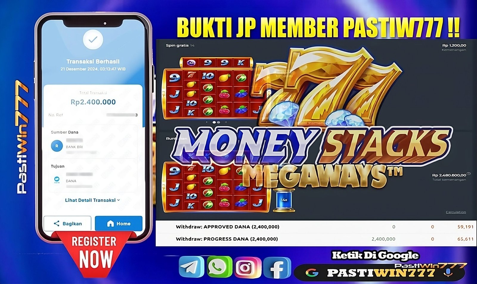 BUKTI NYATA KEMENANGAN BESAR DI SITUS BESAR PASTIWIN777