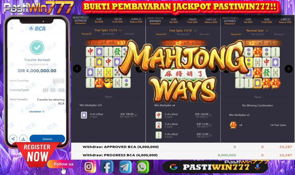 BUKTI NYATA KEMENANGAN BESAR DI SITUS BESAR PASTIWIN777