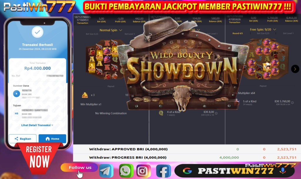 BUKTI NYATA KEMENANGAN BESAR DI SITUS BESAR PASTIWIN777