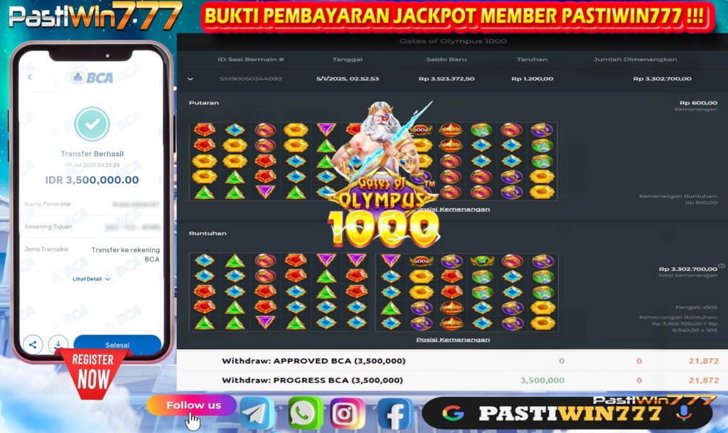 BUKTI NYATA KEMENANGAN BESAR DI SITUS BESAR PASTIWIN777