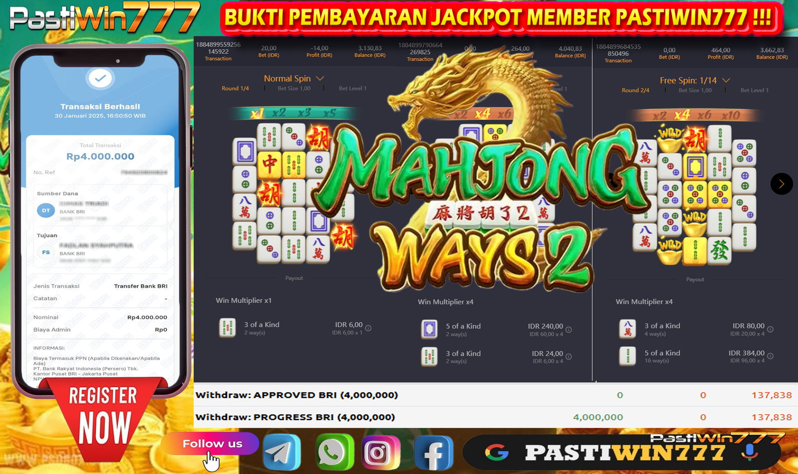 BUKTI NYATA KEMENANGAN BESAR DI SITUS BESAR PASTIWIN777