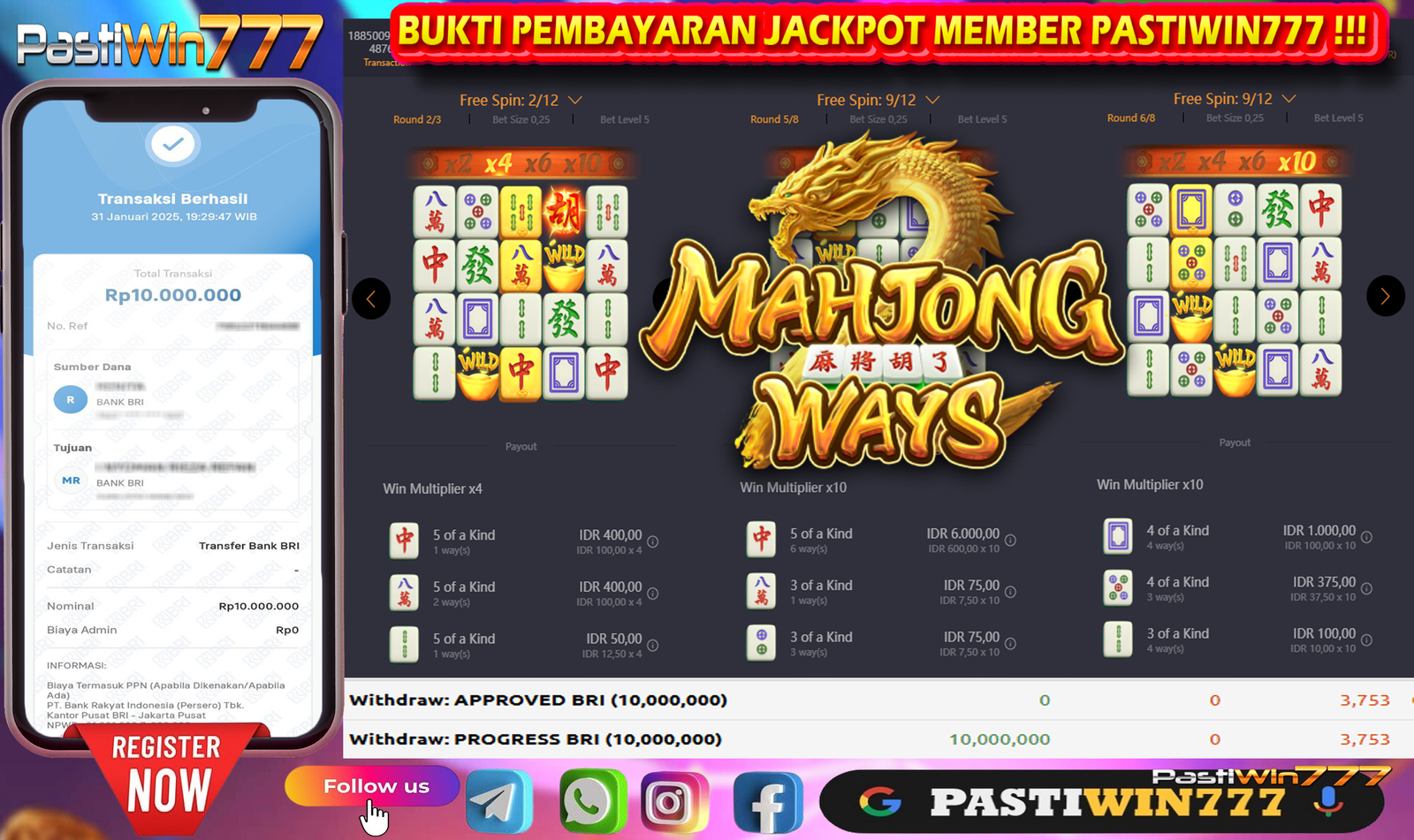 BUKTI NYATA KEMENANGAN BESAR DI SITUS BESAR PASTIWIN777